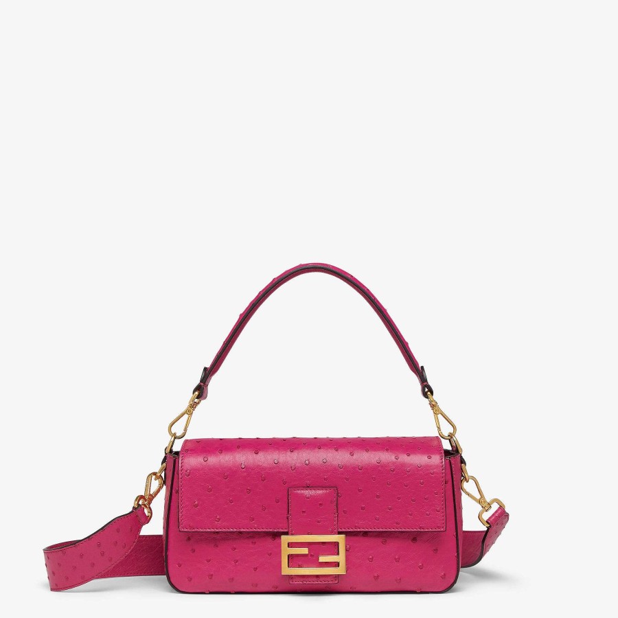 Donna Fendi Borse Esotiche | Baguette Rosa