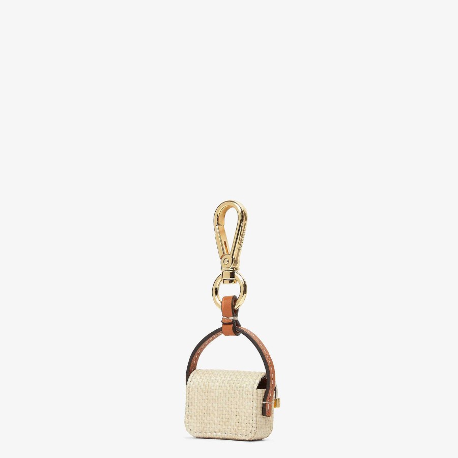 Donna Fendi Accessori Tecnologici E Lifestyle | Ciondolo Pico Baguette Beige