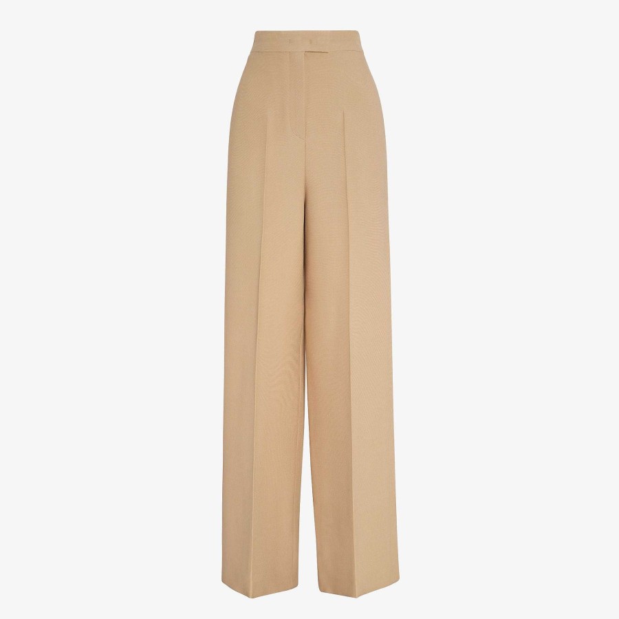 Donna Fendi Pantaloni E Pantaloncini | Pantaloni Beige