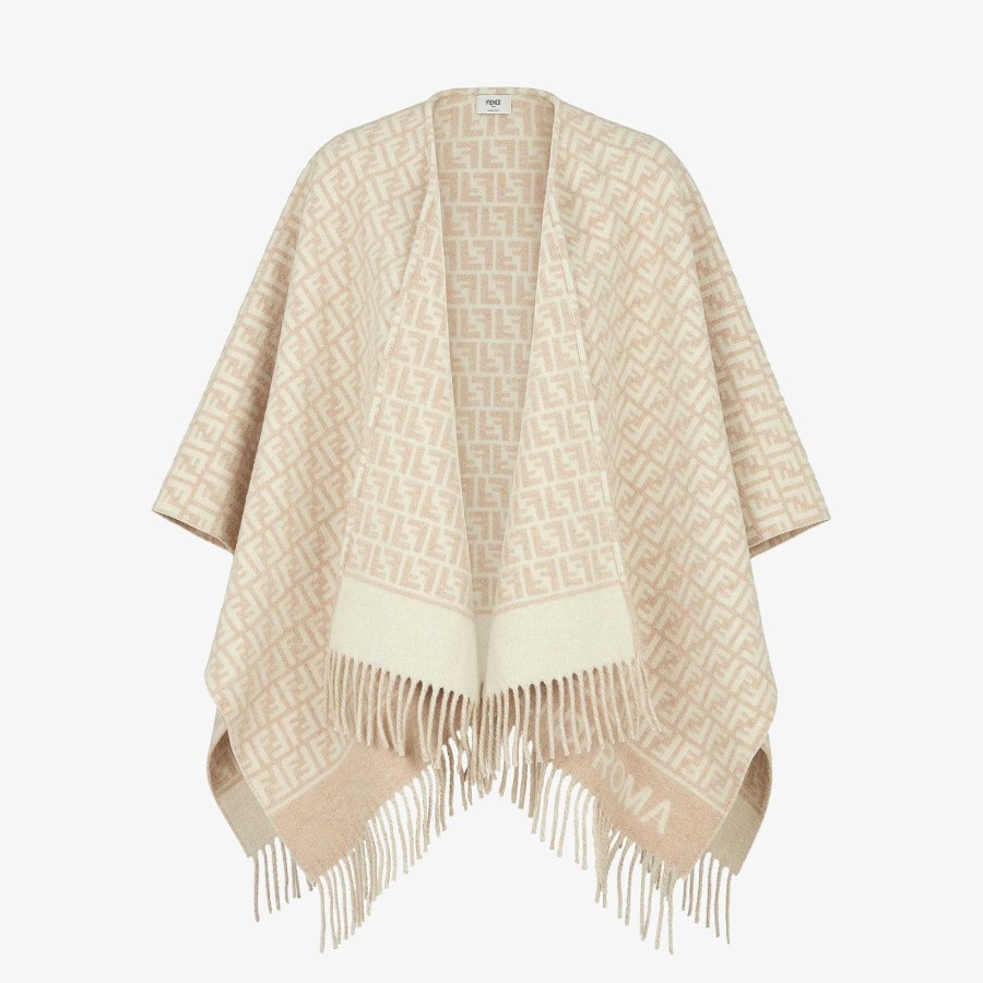 Donna Fendi Sciarpe E Poncho | Poncho Bianco