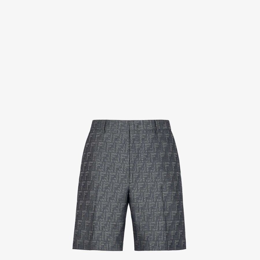 Uomo Fendi Pantaloni E Pantaloncini | Bermuda Blu