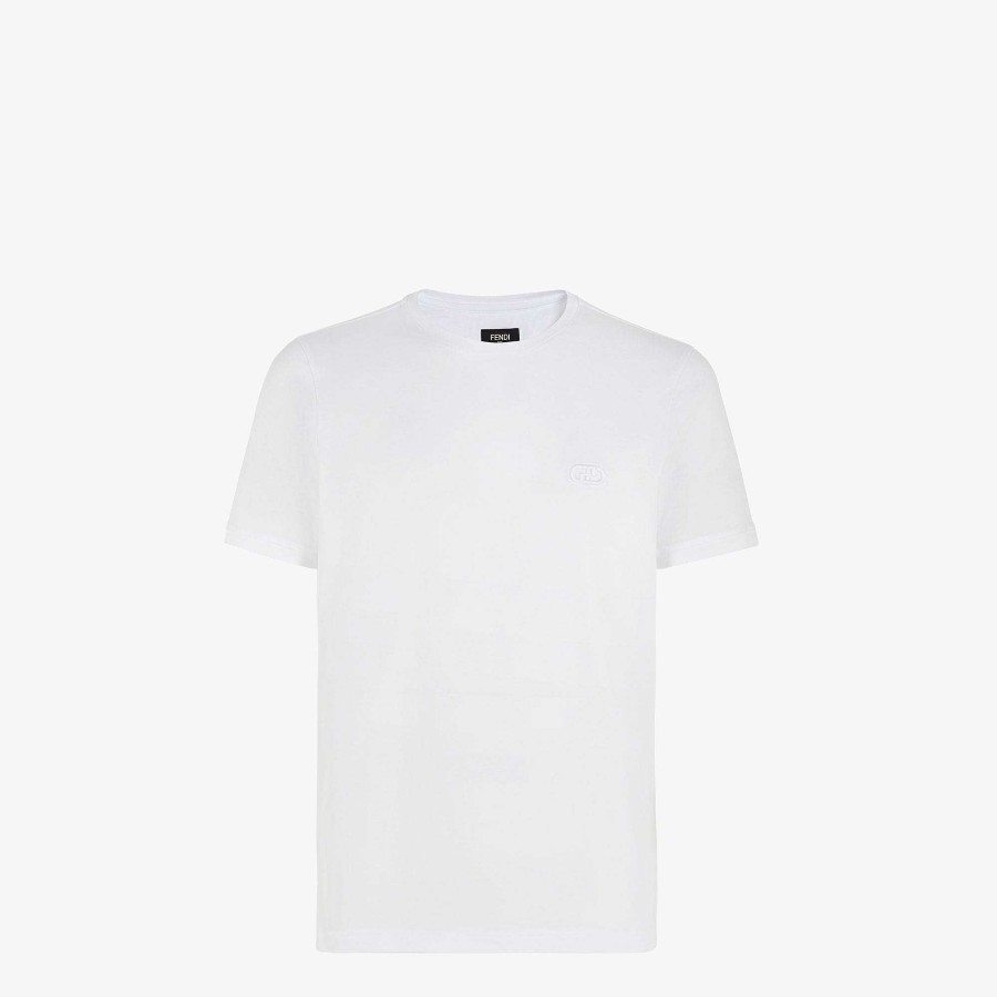 Uomo Fendi T-Shirt E Polo | Maglietta Bianco