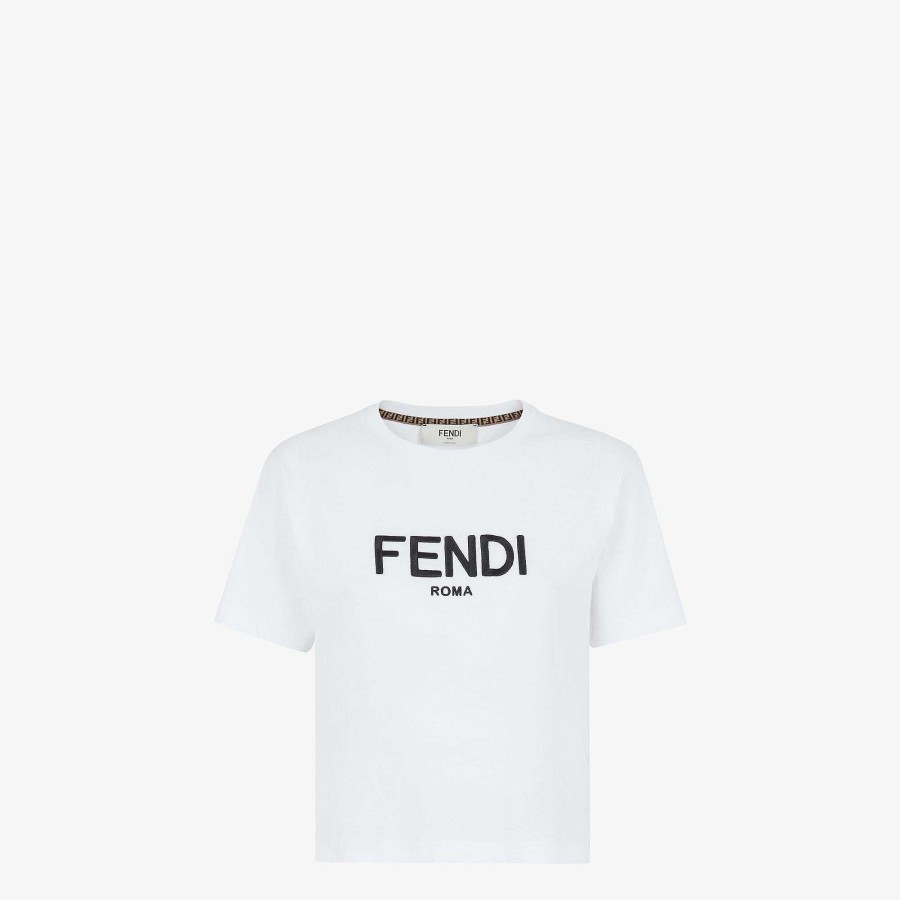 Donna Fendi T-Shirt E Felpe | Maglietta Bianco