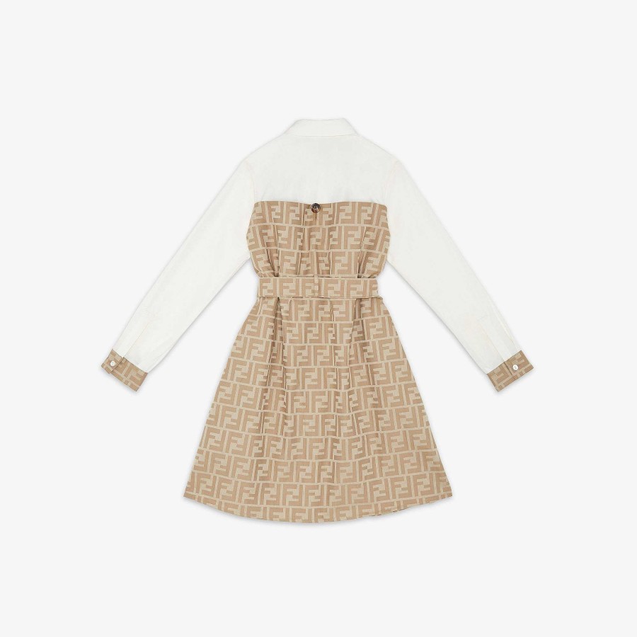 Bambini Fendi Abbigliamento | Abito Da Ragazzi Bianco