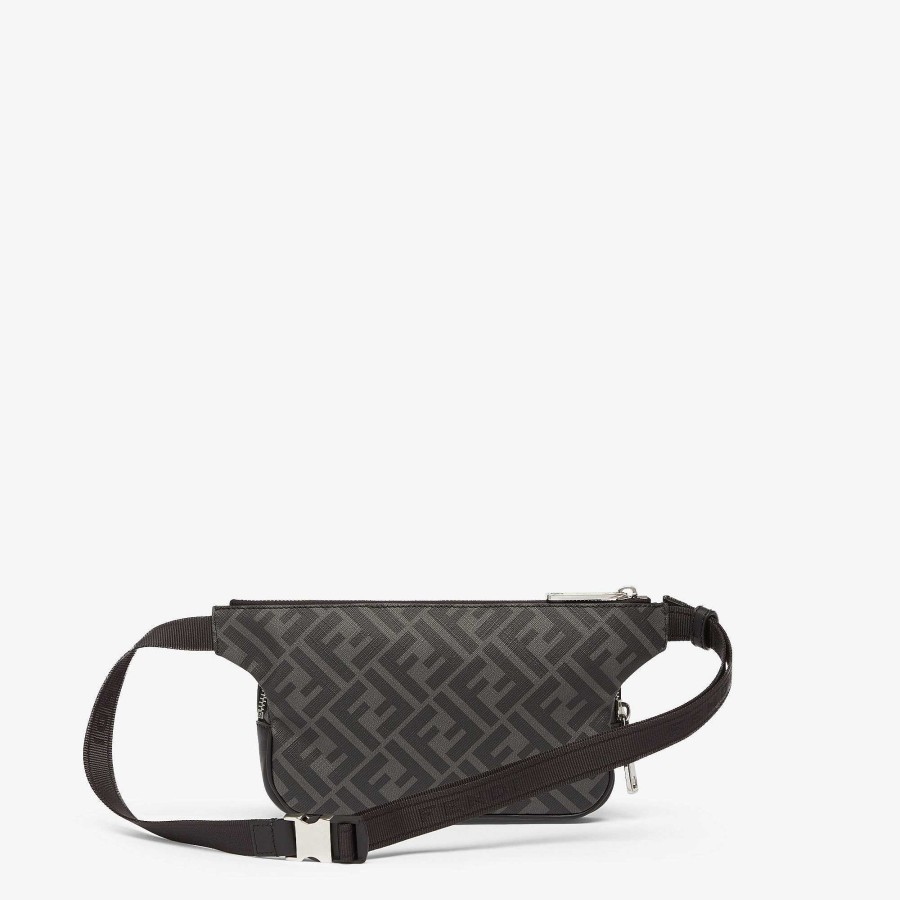 Uomo Fendi Marsupi | Marsupio Diagonale Fendi Nero