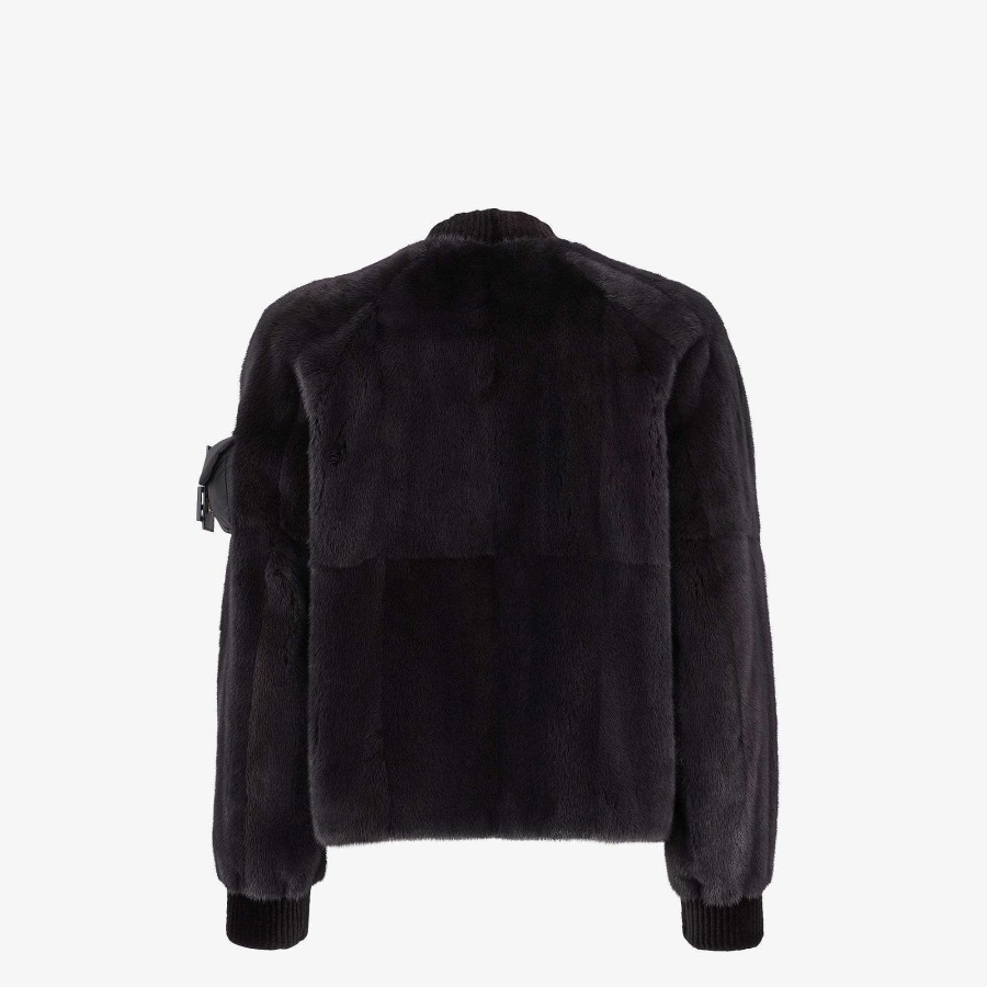 Uomo Fendi Capispalla | Giacca Bomber Nero