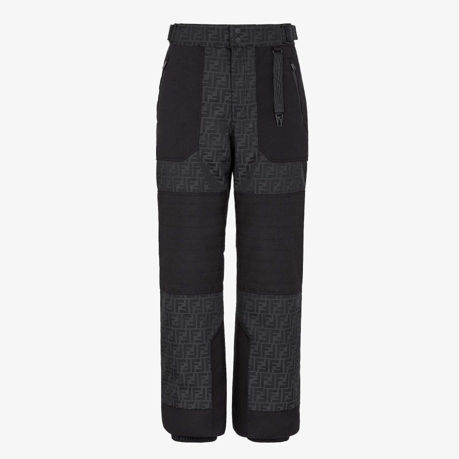 Uomo Fendi Abbigliamento Sci | Pantaloni Da Sci Nero