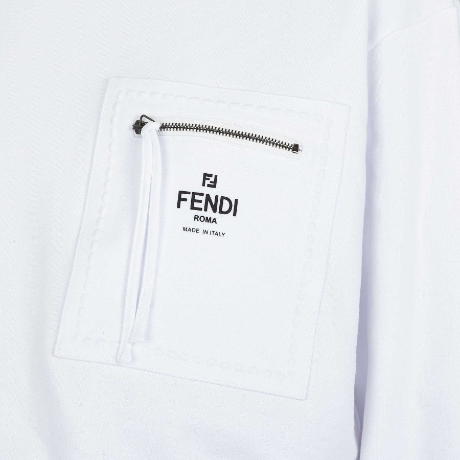 Donna Fendi Abbigliamento Sportivo | Felpa Bianco