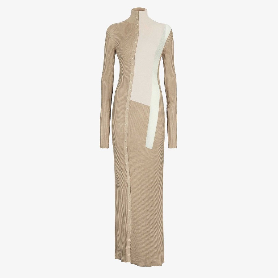 Donna Fendi Vestiti E Tute | Vestito Beige