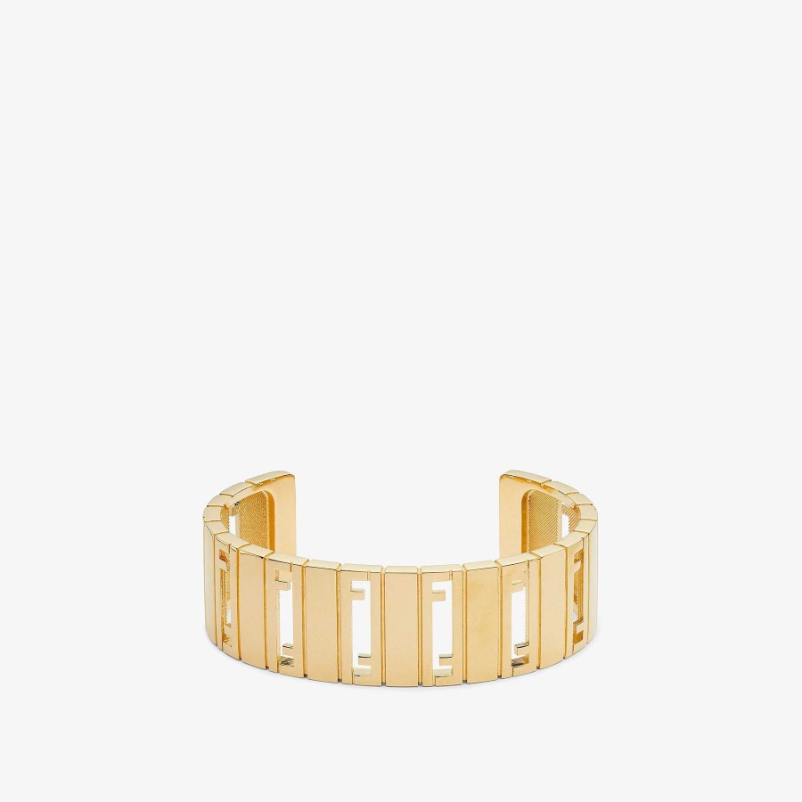 Donna Fendi Bracciali | Bracciale Fendi A Righe Oro