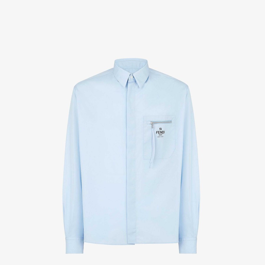 Uomo Fendi Camicie | Camicia Azzurro