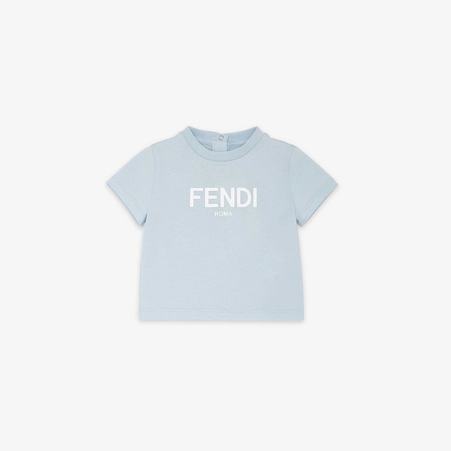 Bambini Fendi Neonato | Maglietta Per Neonato Azzurro