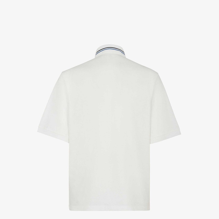 Uomo Fendi Abbigliamento Sportivo | Polo Bianco