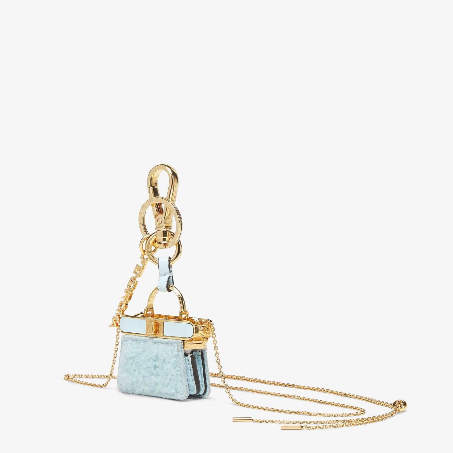 Donna Fendi Accessori Tecnologici E Lifestyle | Custodia Portachiavi Peekaboo Azzurro