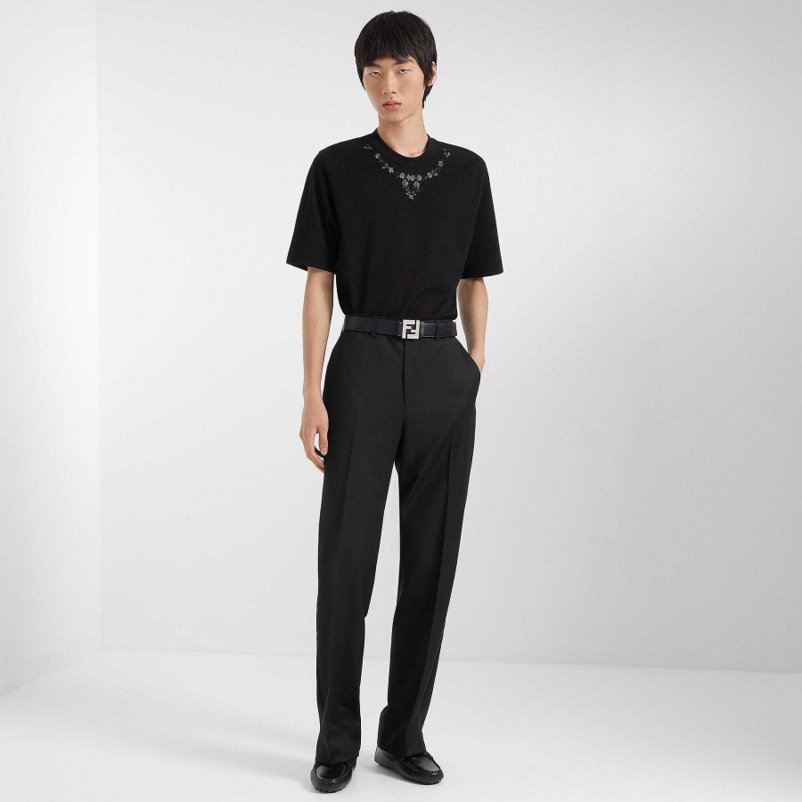 Uomo Fendi Pantaloni E Pantaloncini | Pantaloni Nero