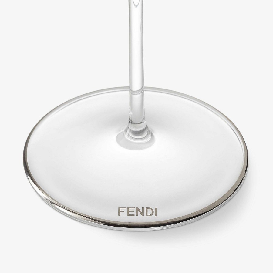 Decorazioni Per La Casa E Lifestyle Fendi | Fendi Roma Set Di Bicchieri Da Vino Rosso Trasparente