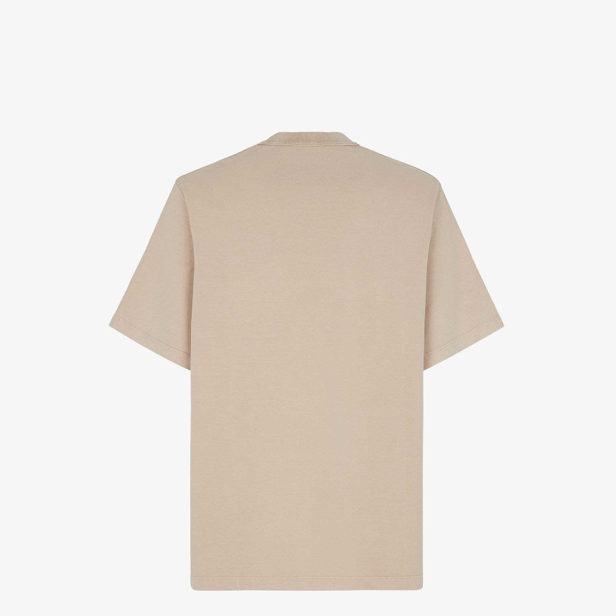 Uomo Fendi T-Shirt E Polo | Maglietta Beige