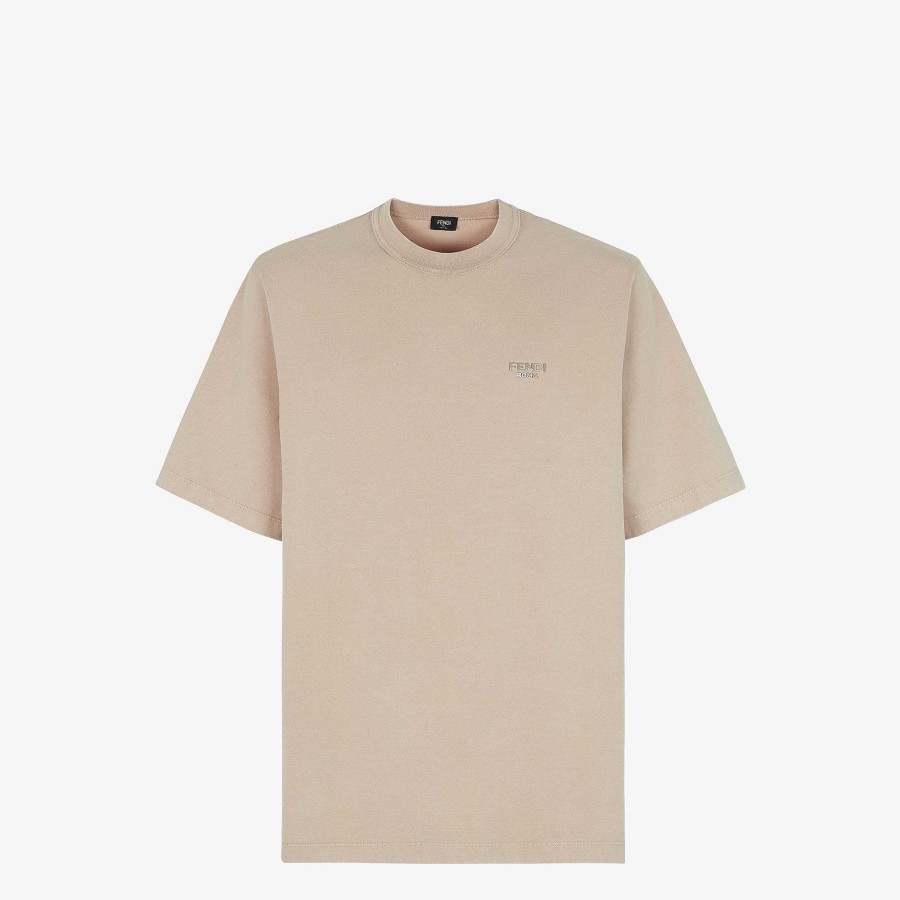 Uomo Fendi T-Shirt E Polo | Maglietta Beige