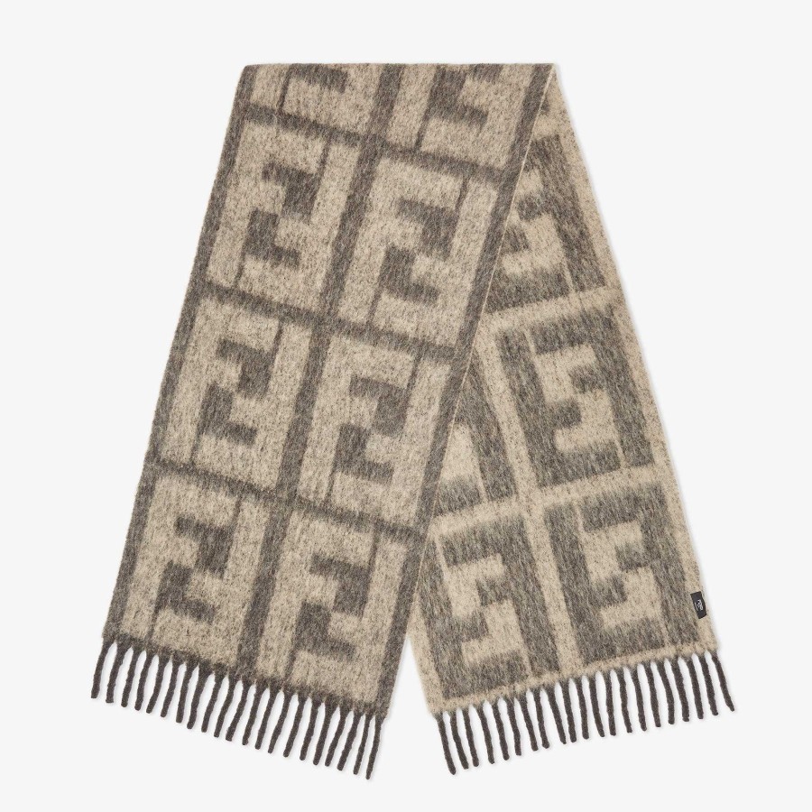 Uomo Fendi Sciarpe | Sciarpa Beige