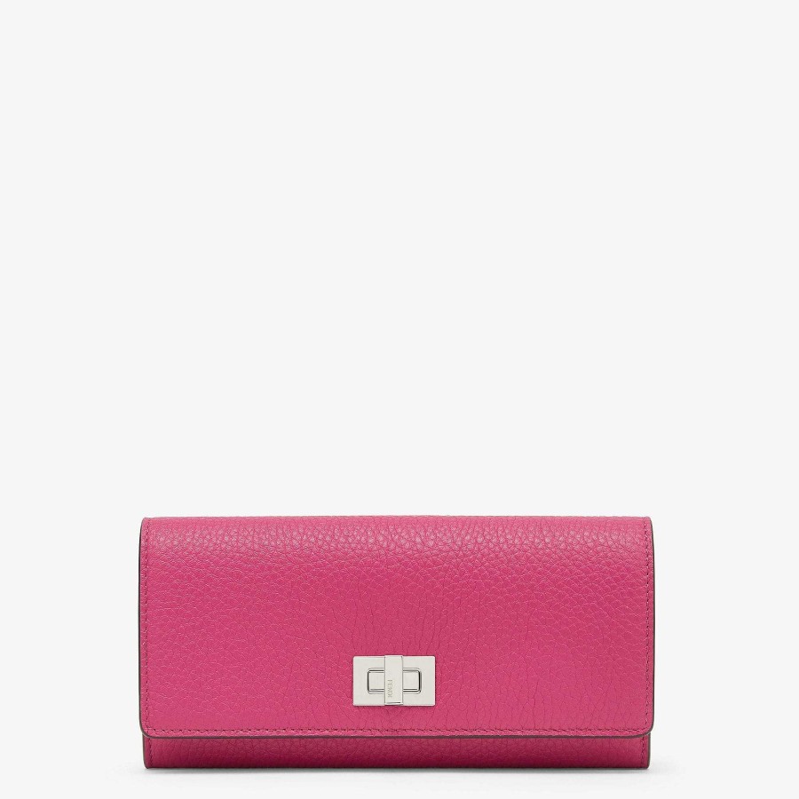 Donna Fendi Portafogli | Peekaboo Continentale Rosa