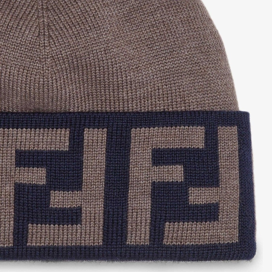 Uomo Fendi Cappelli E Guanti | Berretto Marrone