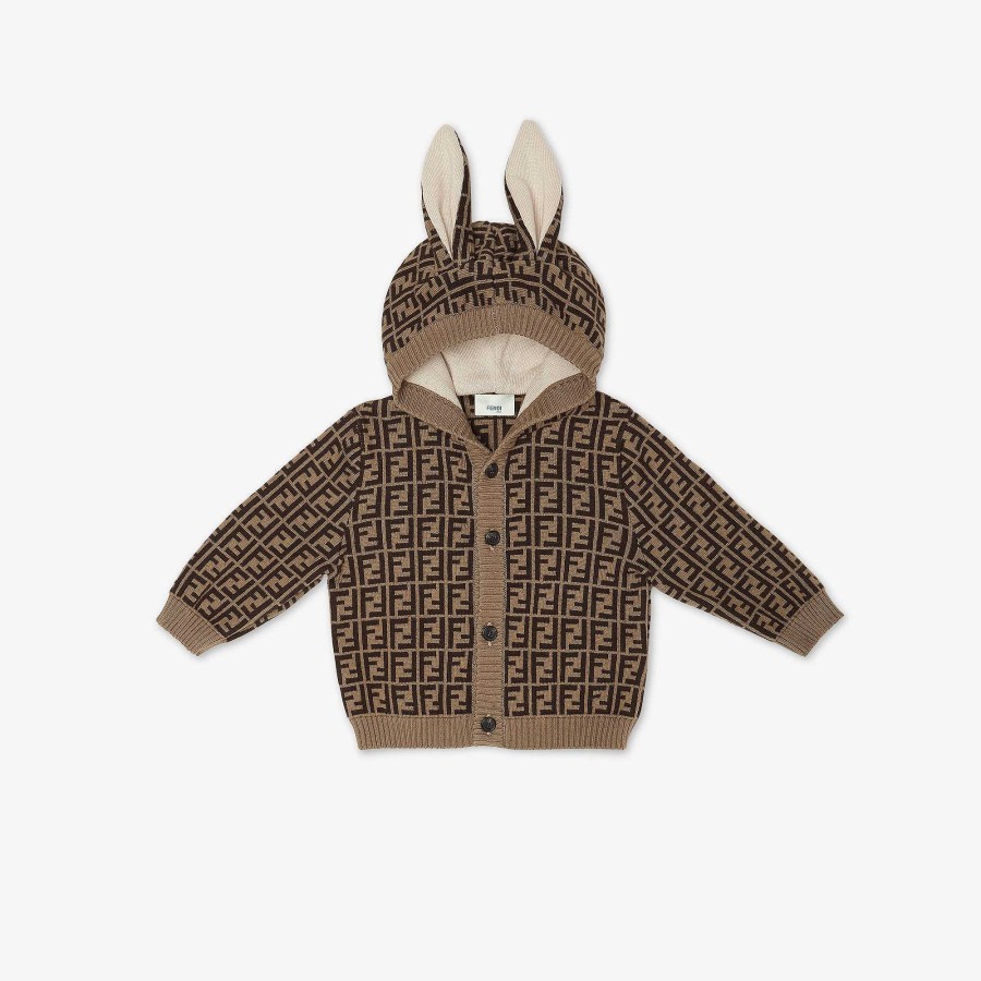 Bambini Fendi Neonato | Cardigan Per Bebe Con Orecchie