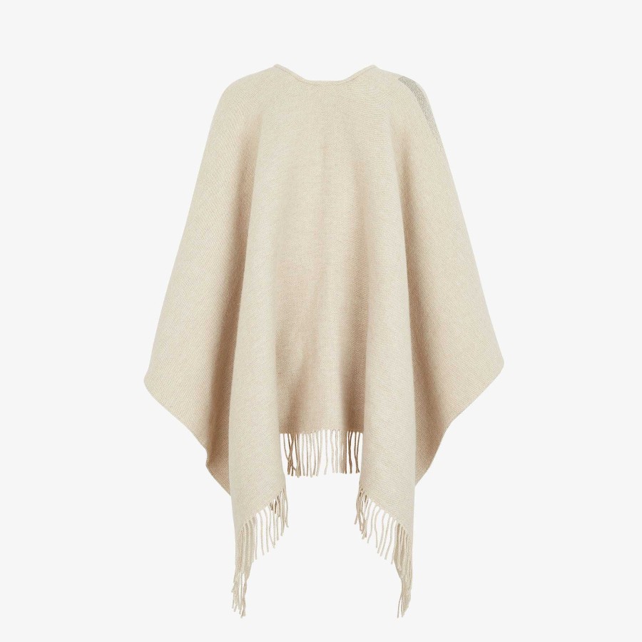 Donna Fendi Sciarpe E Poncho | Poncho Fendi Beige