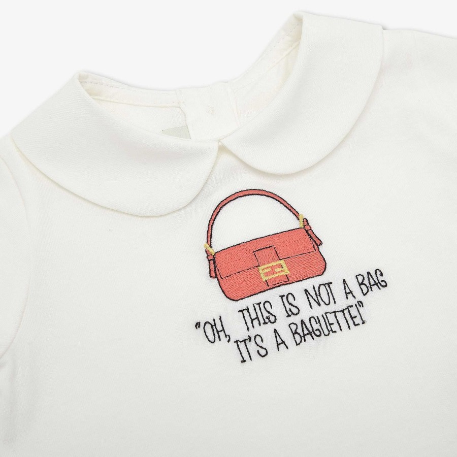 Bambini Fendi Neonata | Maglietta Per Neonato Bianco