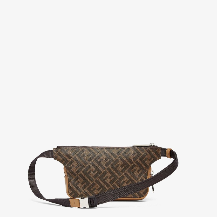 Uomo Fendi Marsupi | Marsupio Diagonale Fendi Marrone