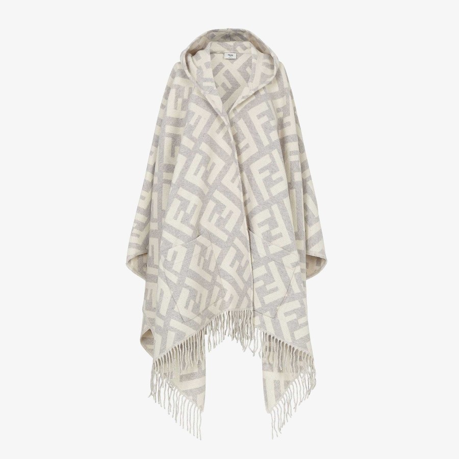 Donna Fendi Sciarpe E Poncho | Poncho Grigio