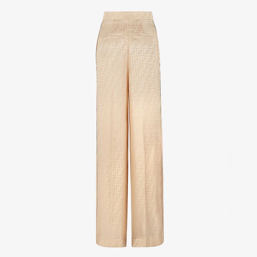 Donna Fendi Pantaloni E Pantaloncini | Pantaloni Beige