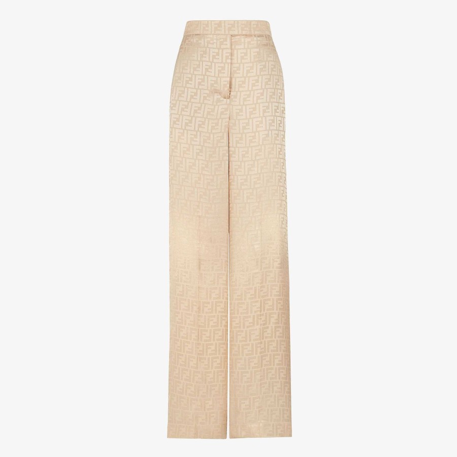 Donna Fendi Pantaloni E Pantaloncini | Pantaloni Beige