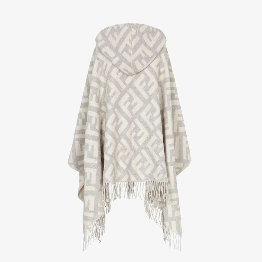 Donna Fendi Sciarpe E Poncho | Poncho Grigio