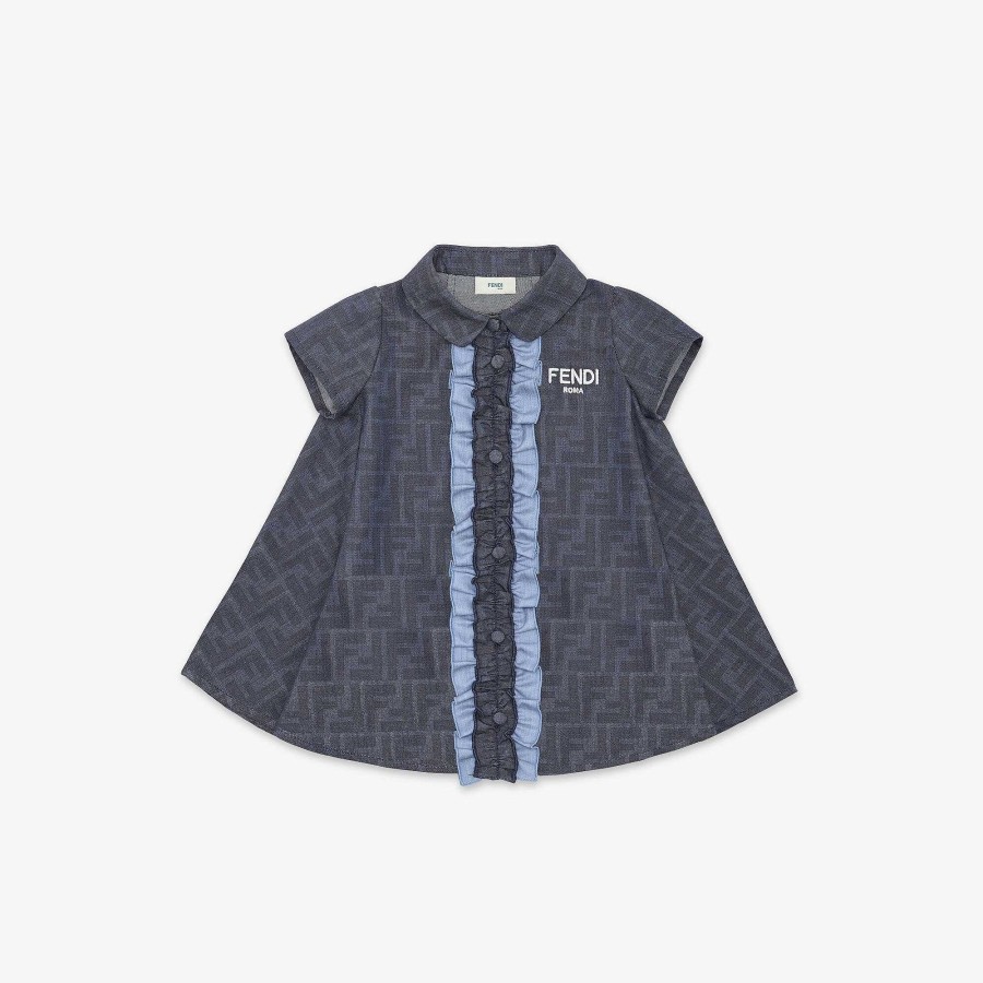 Bambini Fendi Neonata | Abito Da Bambino Blu