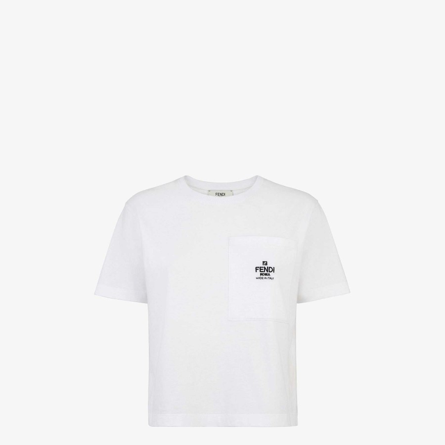 Donna Fendi T-Shirt E Felpe | Maglietta Bianco