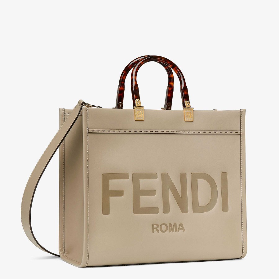 Donna Fendi Borse Tote | Fendi Sole Medio Beige