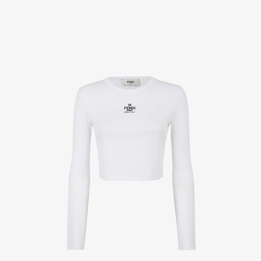 Donna Fendi T-Shirt E Felpe | Maglietta Bianco