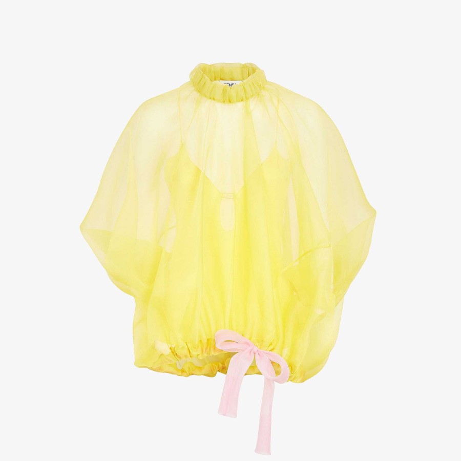 Donna Fendi Top E Camicie | Superiore Giallo