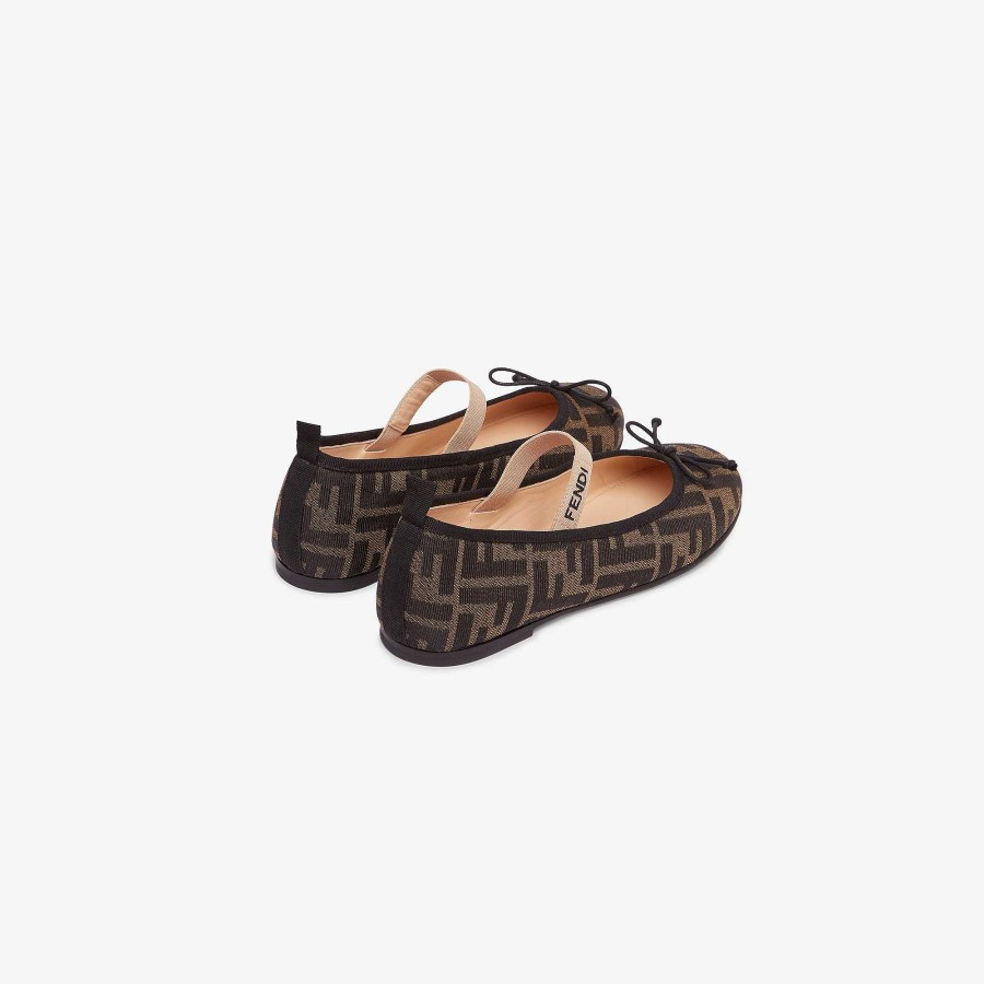 Bambini Fendi Scarpe | Ballerine Junior Marrone