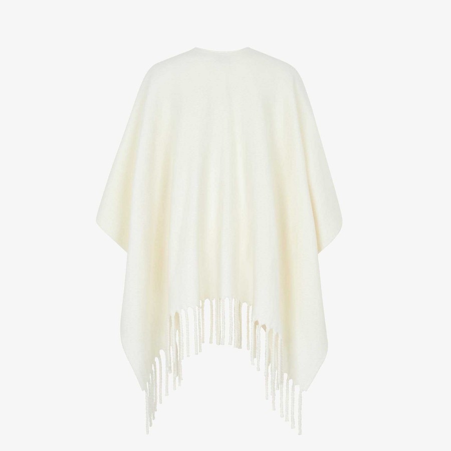 Donna Fendi Sciarpe E Poncho | Poncho Bianco