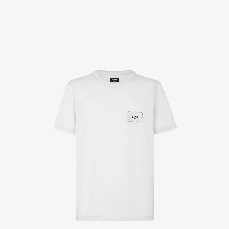 Uomo Fendi T-Shirt E Polo | Maglietta Bianco