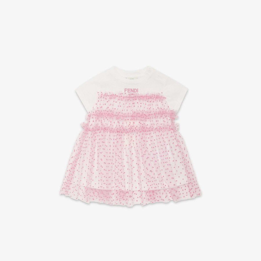 Bambini Fendi Neonata | Abito Da Bambino Rosa