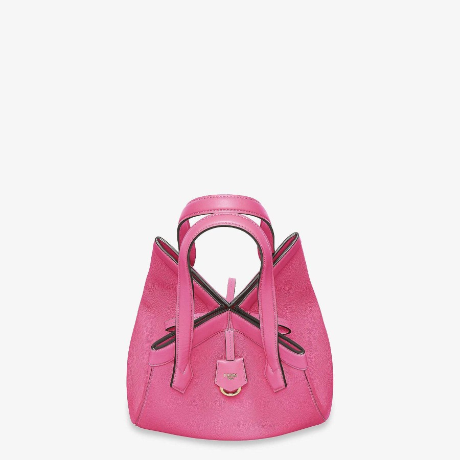 Donna Fendi Borse A Secchiello | Fendi Origami Medio Rosa