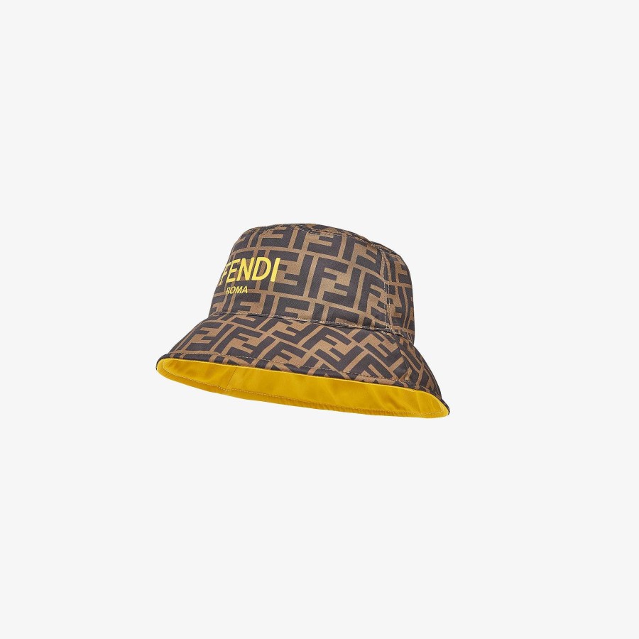 Bambini Fendi Accessori | Cappello A Cloche Junior Giallo