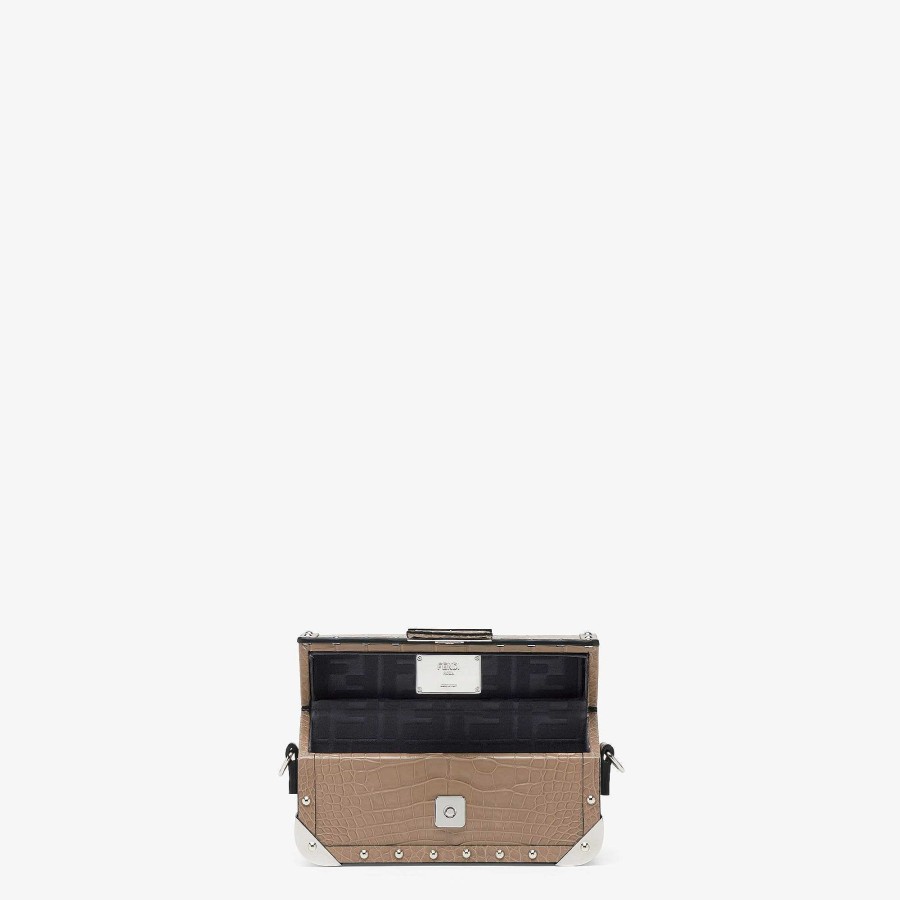 Uomo Fendi Marsupi | Bauletto Baguette Mini Beige