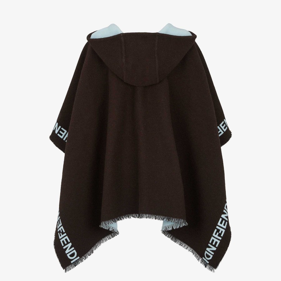 Donna Fendi Sciarpe E Poncho | Poncho Bianco