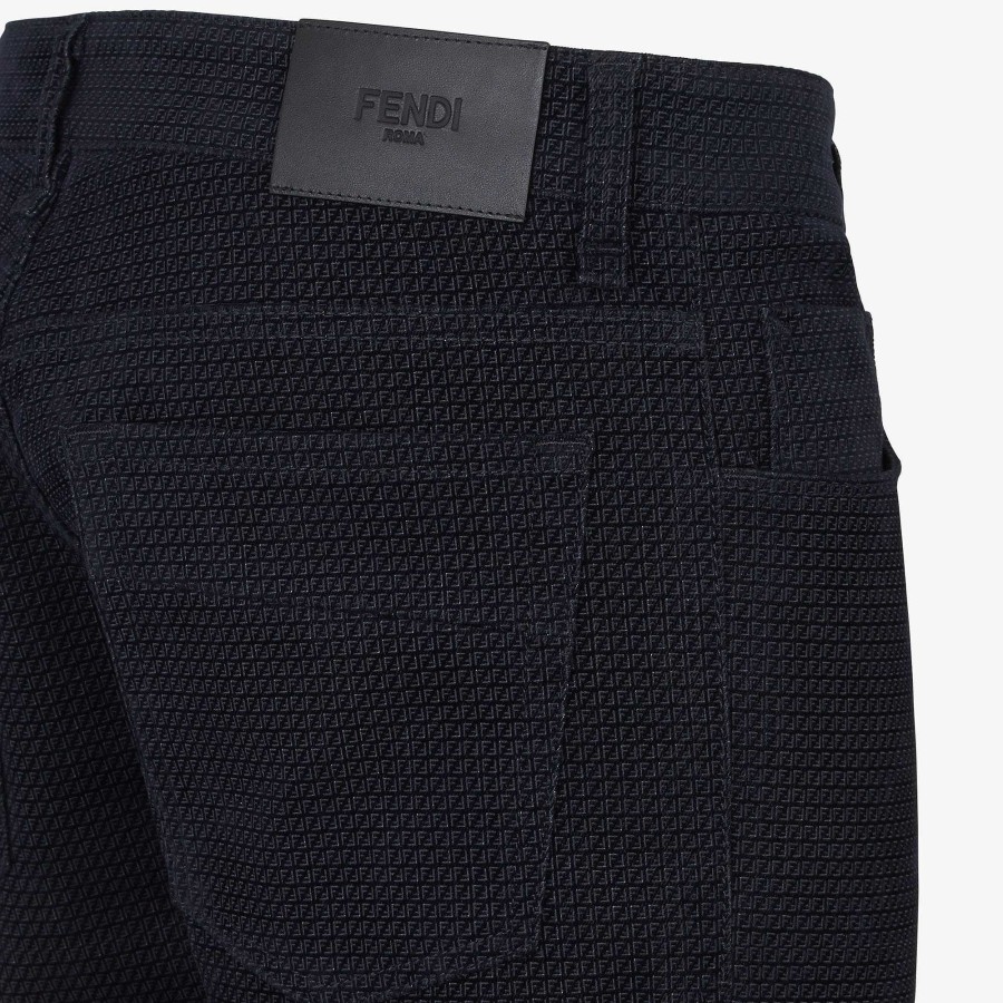 Uomo Fendi Pantaloni E Pantaloncini | Denim Blu