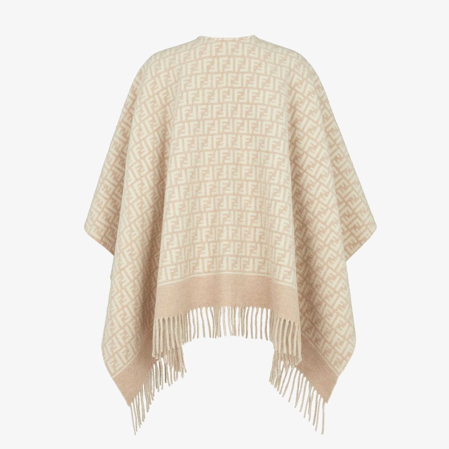 Donna Fendi Sciarpe E Poncho | Poncho Bianco