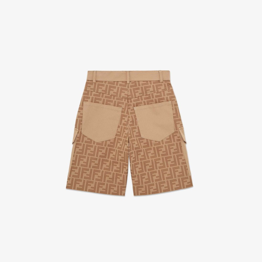 Bambini Fendi Abbigliamento | Bermuda Junior Beige