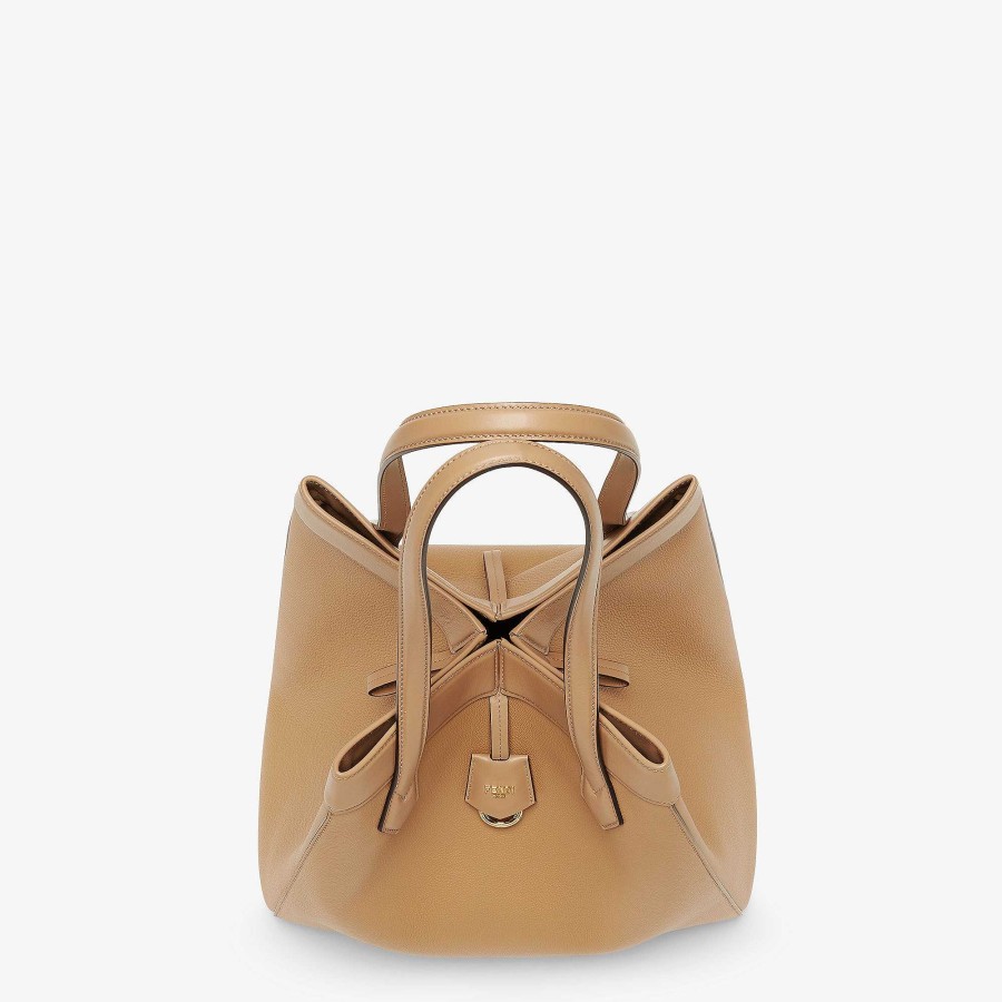 Donna Fendi Borse A Secchiello | Fendi Origami Grande Beige